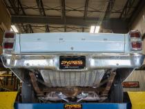 1966-71 Ford Fairlane 2.5 Inch X-Pipe Crossmember Back Quarter Panel Exit Exhaust No Mufflers Pypes Performance Exhaust