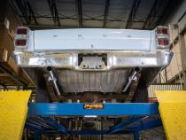 1966-71 Ford Fairlane 2.5 Inch H-Pipe Crossmember Back Rear Exit Exhaust Street Pro Mufflers Pypes Performance Exhaust