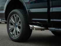 F150 Cat Back Exhaust System For 15-20 Ford F150 Split Rear Dual Exit 3 Inch Intermediate And 3 Inch Tail Pipe 4.5 Inch Tip Muffler Incl Hardware Incl Polished Tip Incl Pypes Exhaust
