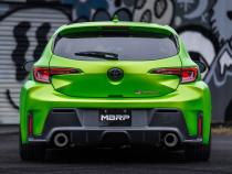 2023-Up Toyota Corolla GR 1.6L Armor Pro T304 Stainless Steel 3 Inch Cat-Back Dual Split Rear with Carbon Fiber Tips MBRP
