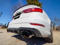 2017-2020 Audi RS3 2.5T T304 Stainless Steel 3 Inch Cat-Back Dual Split Rear with Oval Black Chrome Tips, Armor Pro MBRP