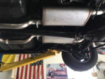 Crossmember Back w/X-Pipe Exhaust System 68-72 Chevelle High Tubro Split Rear Dual Exit 2.5 in Intermediate And Tail Pipe 18 inch Turbo Pro Muffler/Hardware Incl Tip Not Incl Pypes Exhaust