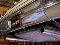 1965-70 Chevy Impala  X-Pipe Crossmember Back Exhaust 409 SS Rear Exit Violator Mufflers Pypes Performance Exhaust