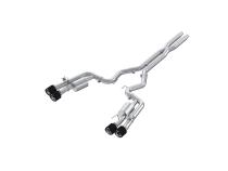 2024-Up Ford Mustang Dark Horse 5.0L Armor Pro 3-Inch Cat-Back Quad Split Rear with CF Tips Active MBRP