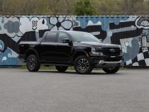 2024-Up Ford Ranger 2.3L Ecoboost Armor BLK Black-Coated Aluminized Steel 3-Inch Cat-Back Single Side Exit with Polished Tip MBRP