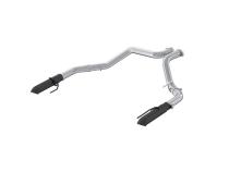 22-Present Ford F-150 Raptor 3.5L and Raptor R 5.2L Armor BLK 3-Inch Axle-Back Dual Split Rear Turn Down MBRP