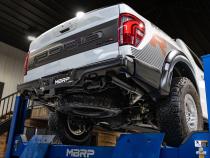 22-Present Ford F-150 Raptor 3.5L and Raptor R 5.2L Armor BLK 3-Inch Axle-Back Dual Split Rear Turn Down MBRP