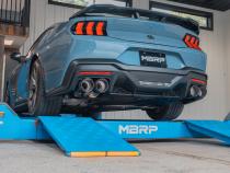 2024-Up Ford Mustang Dark Horse 5.0L Armor Pro 3-Inch Cat-Back Quad Split Rear with CF Tips Active MBRP