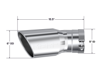 2015-UP Chevrolet/ GMC 2500/ 3500 Duramax Exhaust Tip 6 Inch O.D. Angled Rolled End 5 Inch Inlet 15 1/2 Inch Length 30 Degree Bend T304 Stainless Steel MBRP