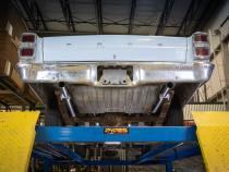 1966-71 Ford Fairlane 2.5 Inch X-Pipe Crossmember Back Rear Exit Exhaust Street Pro Mufflers Pypes Performance Exhaust