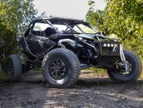 24-Present Can-Am Maverick R Black-Coated Front-Intrusion Bar MBRP
