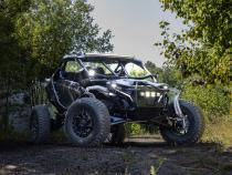 2024-Up Can-Am Maverick R, Black-Coated Steel Front Race Bumper MBRP