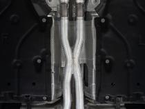 2.5 Inch Exhaust Resonator Bypass X-Pipe Aluminized Steel For 15-Up Ford Mustang GT 5.0L MBRP